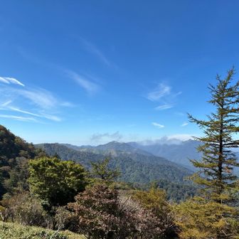 山頂に近づくと、みなさんの言われる通り、晴れてきれいな青空。