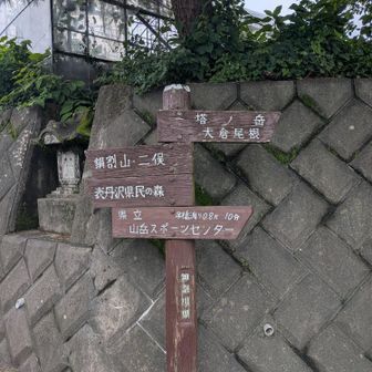 大倉バス停左手が鍋割山への登山口。