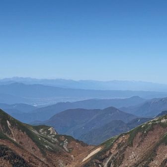 北アルプス、槍穂高もはっきり見える