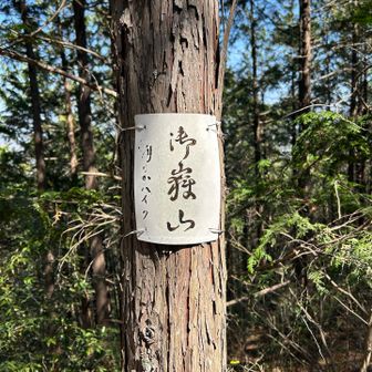 達筆過ぎる山名標識。