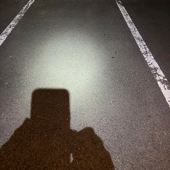 距離が25kmに足りず、ヘッテン装着して駐車場内を周回