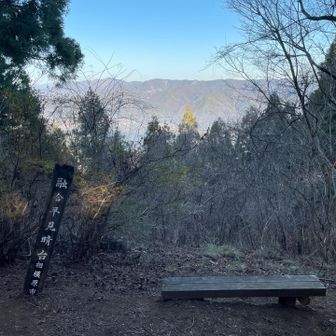 『融合平見晴台』から
名前のわりには眺望は今ひとつ
見えてる山は 奥高尾縦走路の 生藤山〜陣馬山あたりか