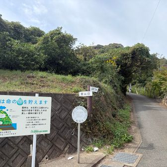 正面登山道から登ります
登山口までの舗装路が一番キツイので焦らずゆっくり歩き始めます
