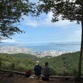 額縁のような最高の景色🖼️
お弁当を食べてた女性2人にモデルになって頂きました✨
後ろ姿の掲載の許可頂きました☺️
ありがとうございました😊

勝手に逢坂山テラスと命名🤣

来年はここで琵琶湖の花火大会観たいなぁ🎆