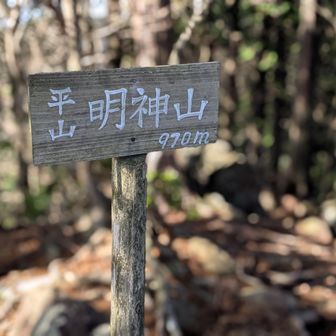 念願の平山明神山ゲット。