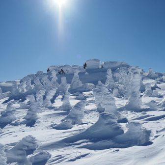 西吾妻山北側ピークの梵天岩