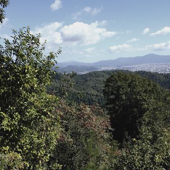 左端蓬莱山、
水井山、横高山…比叡山