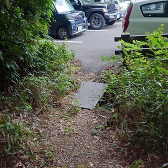 駐車場に下山！
元々この駐車場に置こうと思ってたけど空いてなくてコインパーキングに停めた🅿️
おかげで町とか色々見れてよかった！