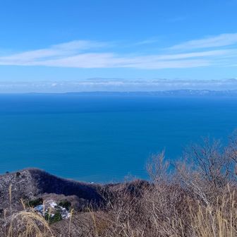 日本海と佐渡島美しい