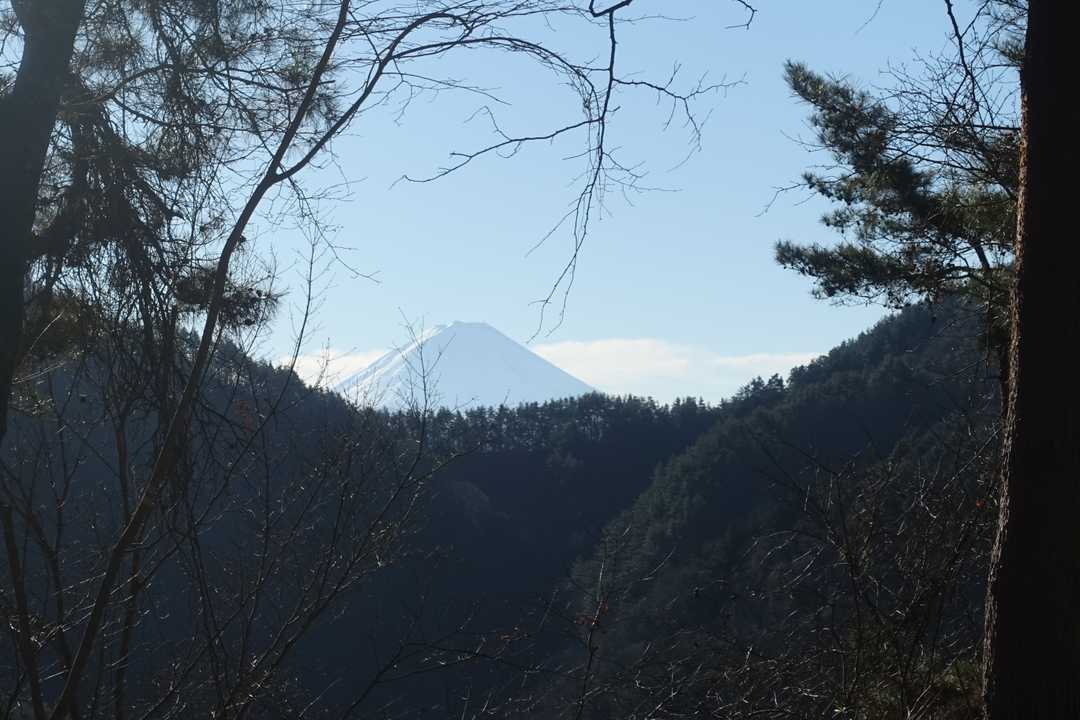 要害山から富士山。頭だけ。