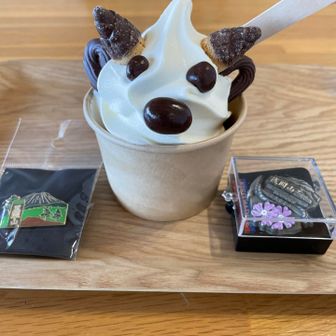 カモシカアイスを食べました。
浅間山は次回来た時登る予定でバッジ購入
