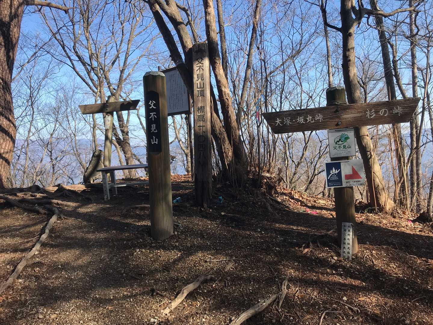 山頂。