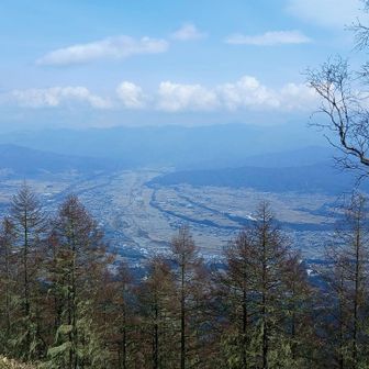 朝は濃い霧と雨降りだったのが、多少開けてきた。イナヨクミエル。遠景はあいにく。