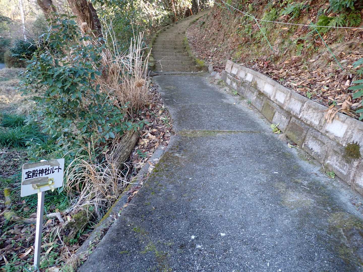 宝殿神社ルートの入口。