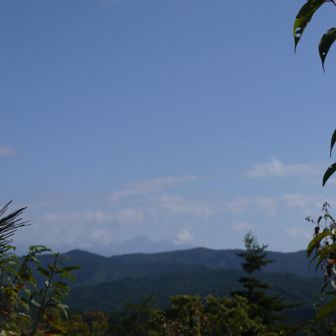 奥の方に穂高岳