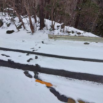 登り時のわたくしめの👣が残ってました。他の人の👣なし。