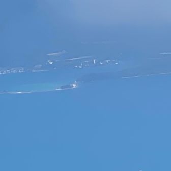 うっすらと見えました！北陸のハワイと言われている水島