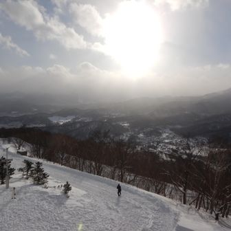 今日は恵庭岳方面はガスガスだったかも