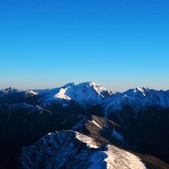 間ノ岳方面

雪多くて良き良き。
寒波ありがとう❄️