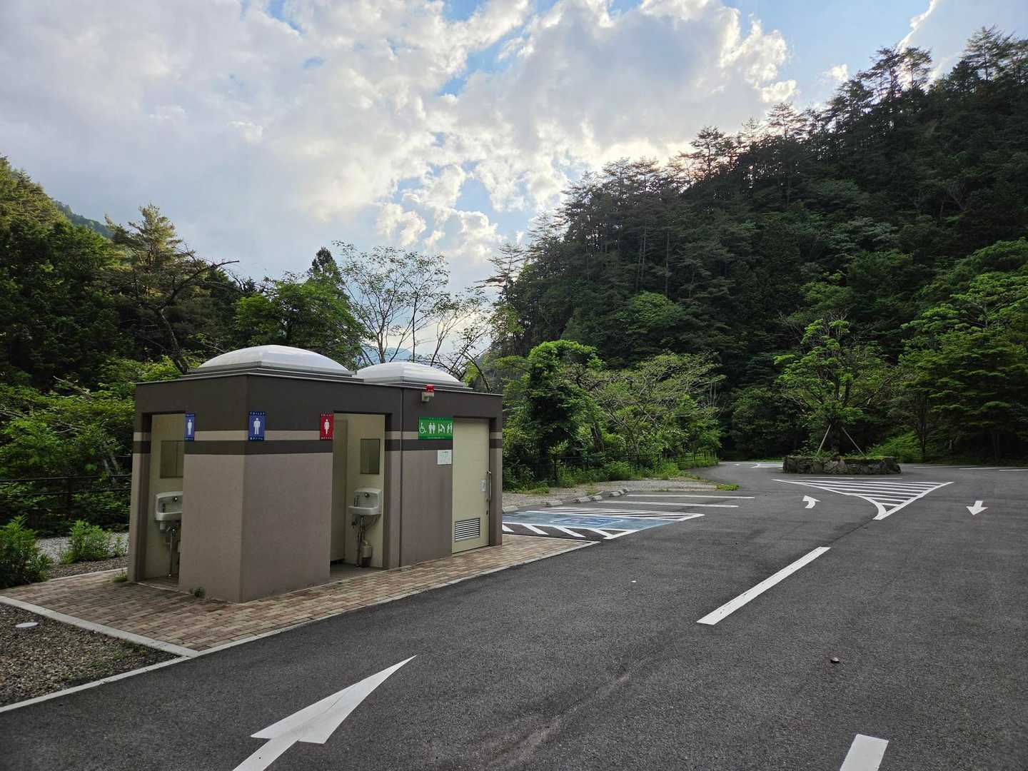 開始(筏津坑P)
※とてもきれいなトイレがありがたい！
