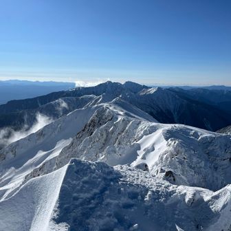 宝剣岳から空木岳方面🤩