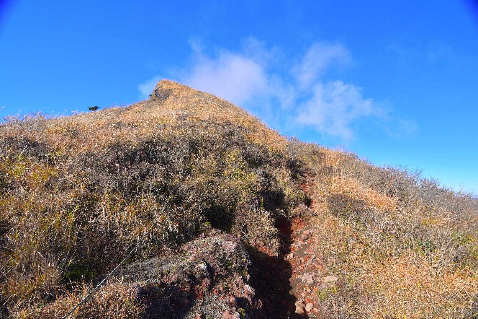 合流後、高千穂峰山頂までひたすら稜線登り