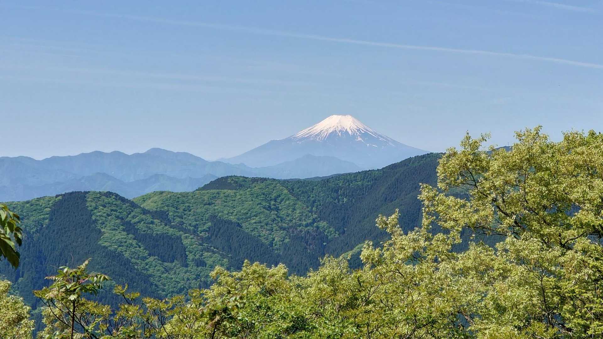 ここ、あまり下調べをしてなかったけど、正面に富士山が見えて良い感じ！