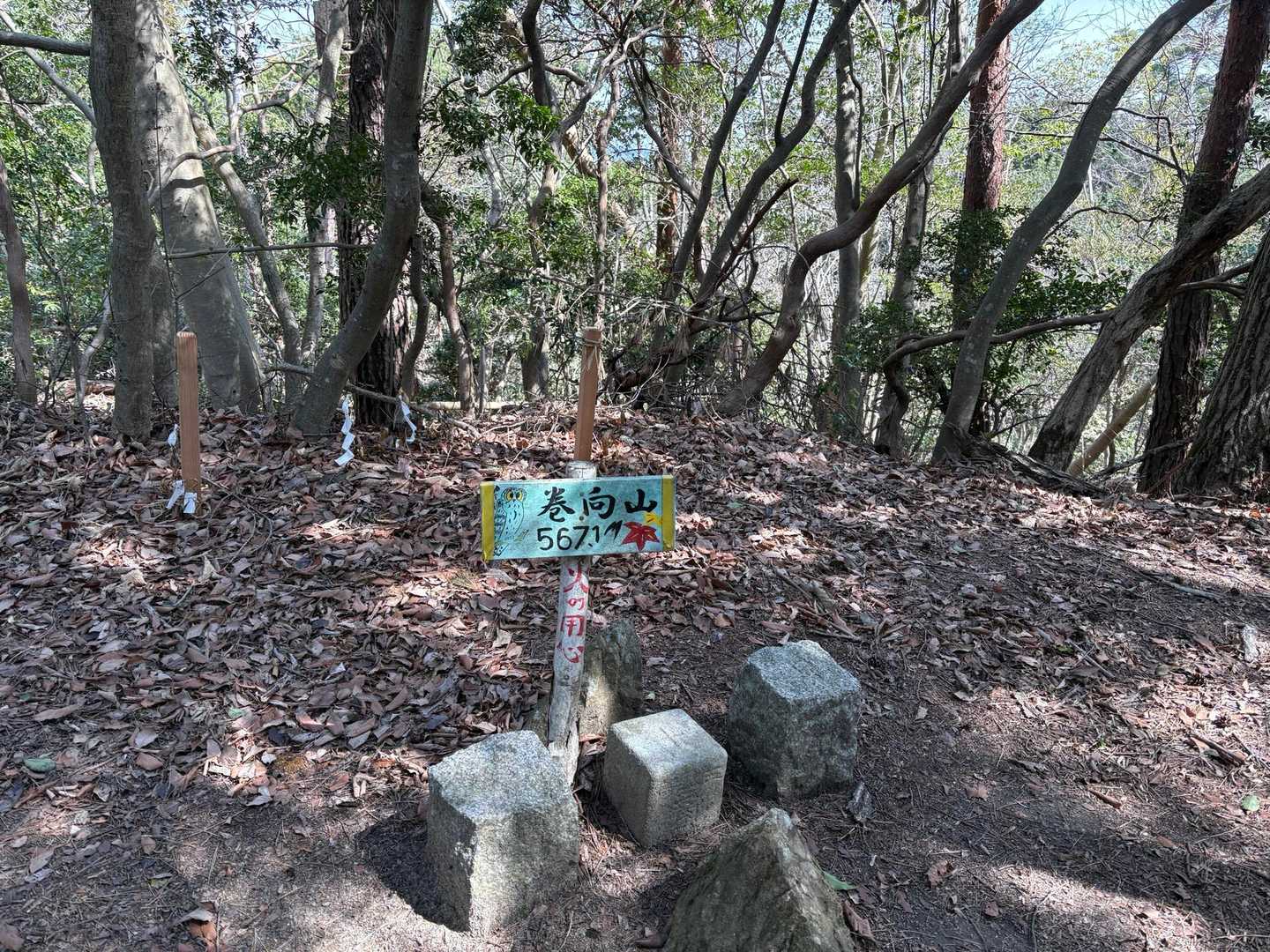 大和朝倉駅-白山登り口-白山-巻向山-高山神社-初瀬山-初 縦走コースの写真
