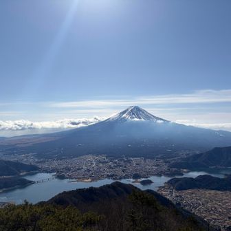 河口湖を全部入れて📸