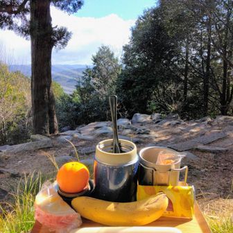 山頂日向で安定の山飯🙏