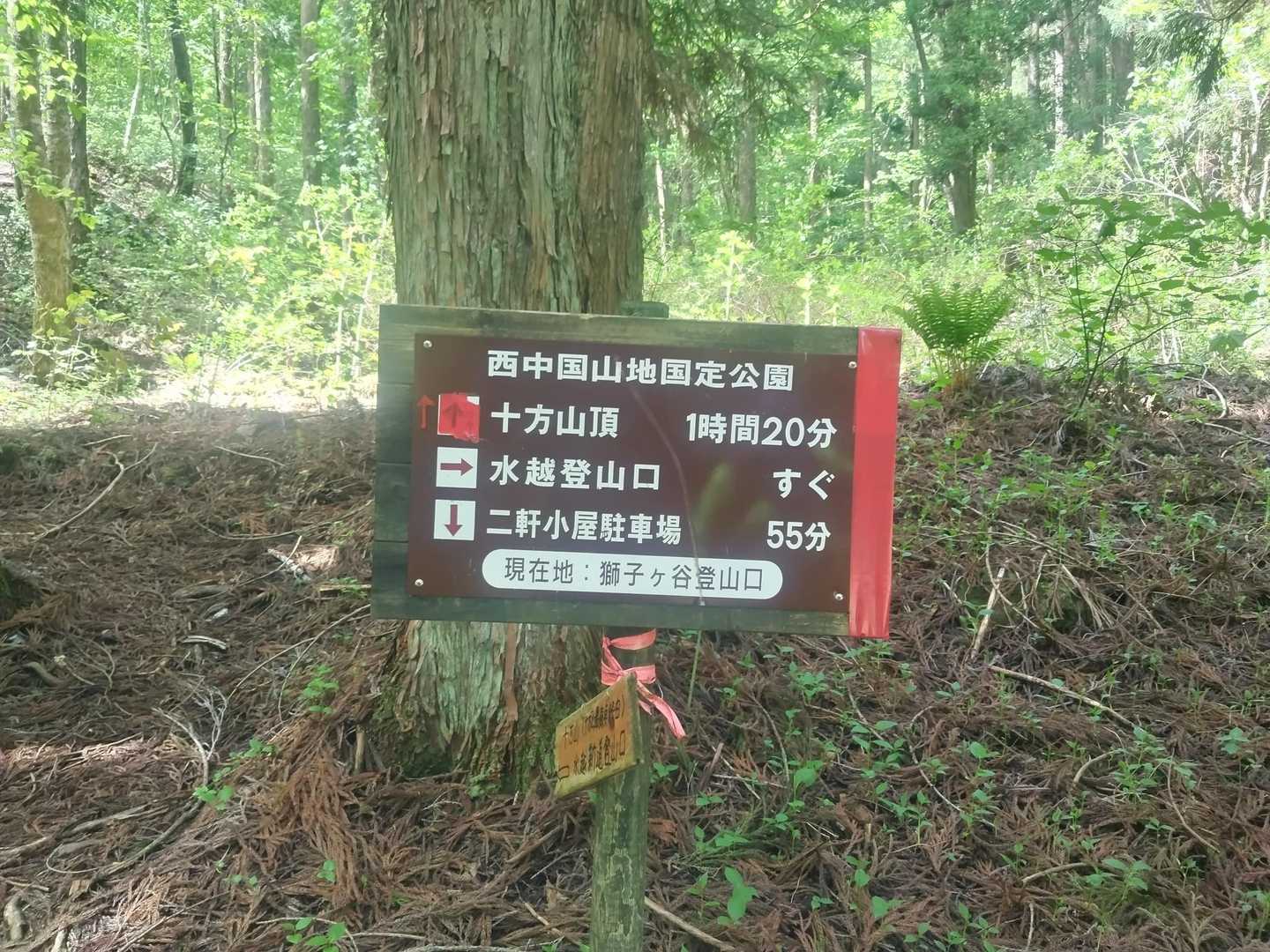 獅子ケ谷登山口、以前は沢筋の登山道を歩いていましたよ。