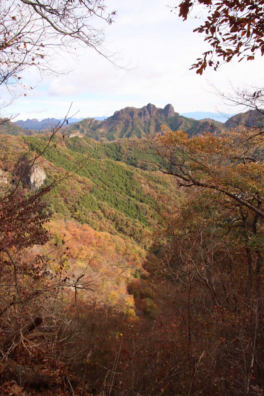 妙義山･鹿岳方面の景色[観音岩～九十九谷分岐]