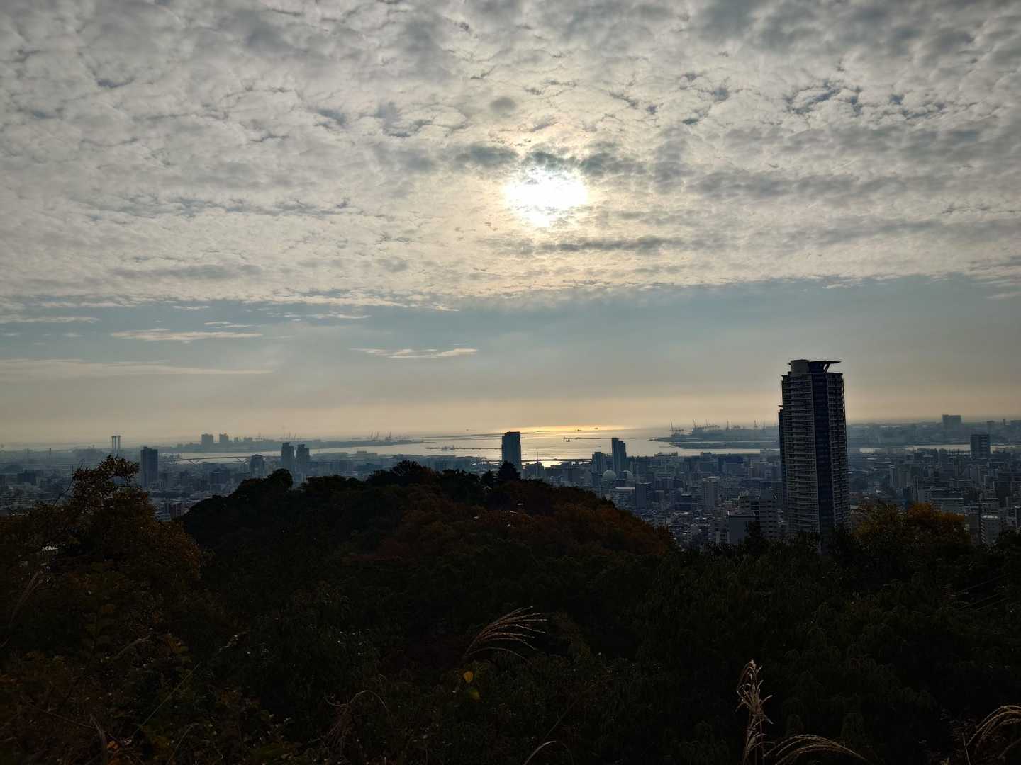 見晴らし展望台からの神戸の朝🌅