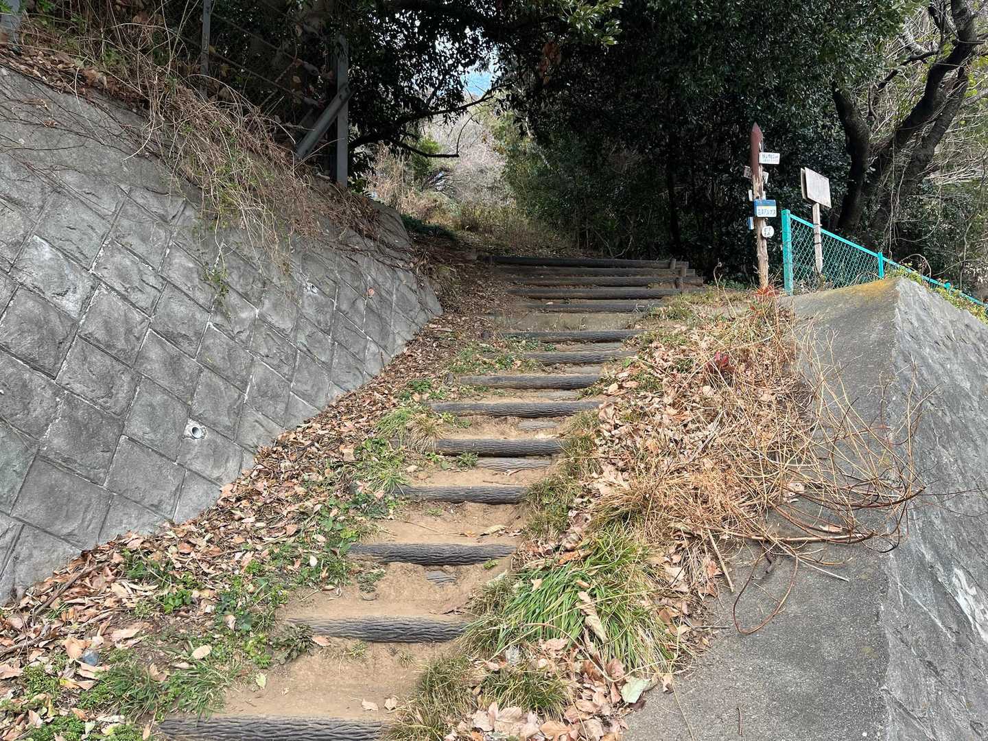 しばらく歩道歩いてからの入り口
