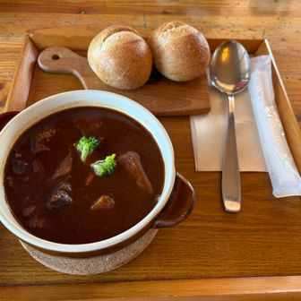 ビーフシチューもパンも美味しかった❣️1700円