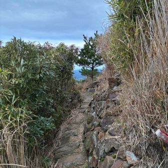 雨が心配なので下山します