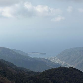 左手に戸田港を望む
