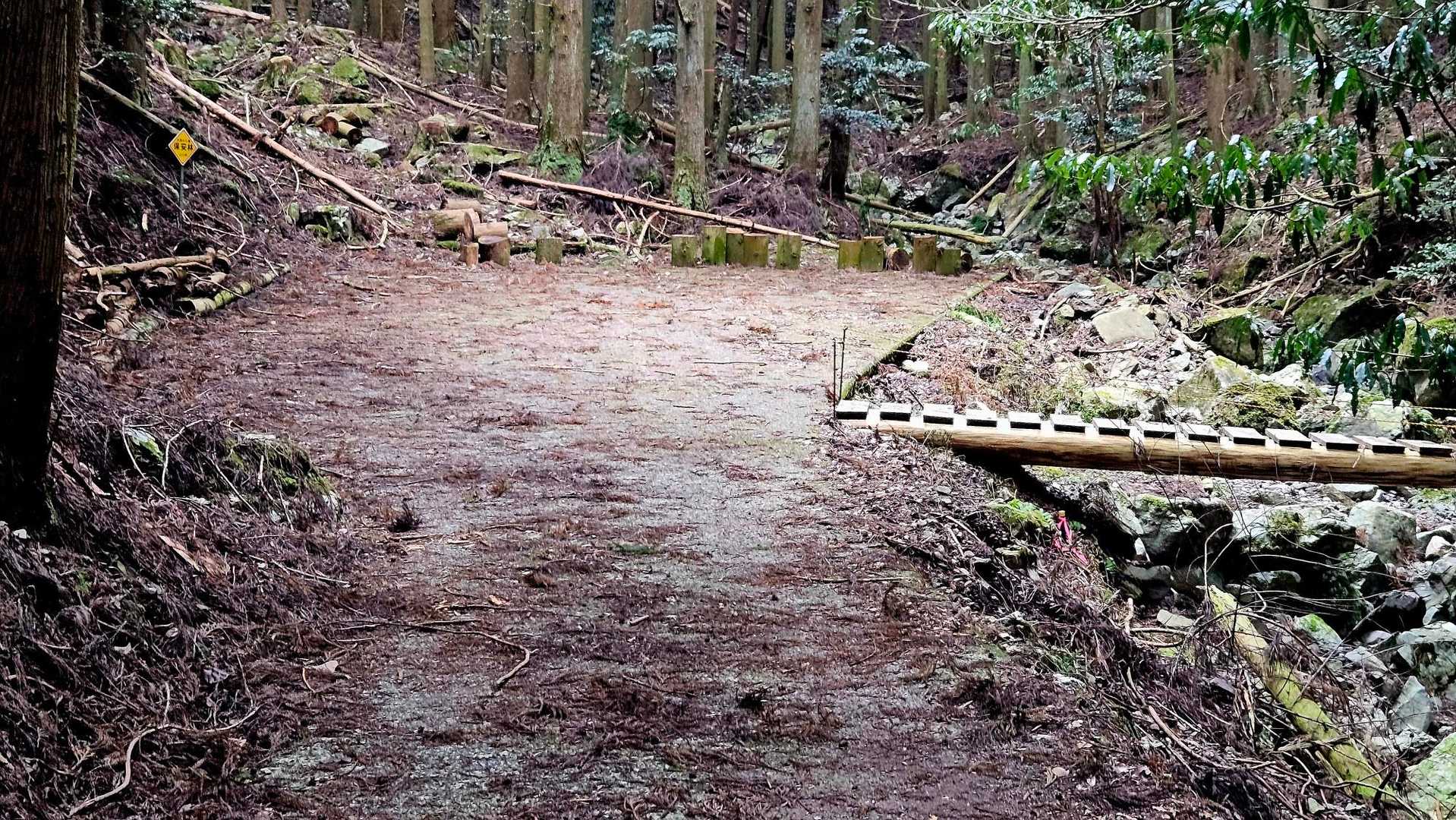 やっと林道終点到着❗此処まで難なく車で来れたなぁ～😀
