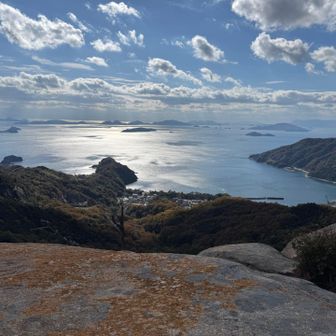 初めて先端の大きな岩に登ってみました。

頑丈な赤い梯子が掛けてあったので、安心して登ることが出来ました。
※赤い梯子の写真なし

以前は木の梯子しかなくて、怖くて登れなかったけど、、💦

上がってみると、相撲が取れそうなくらい広かったです‼️
