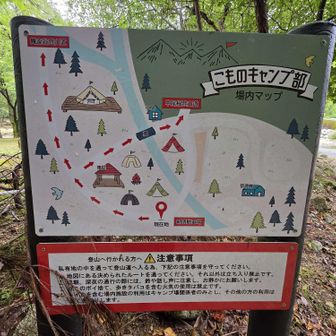 平日のためか静かなキャンプ場
