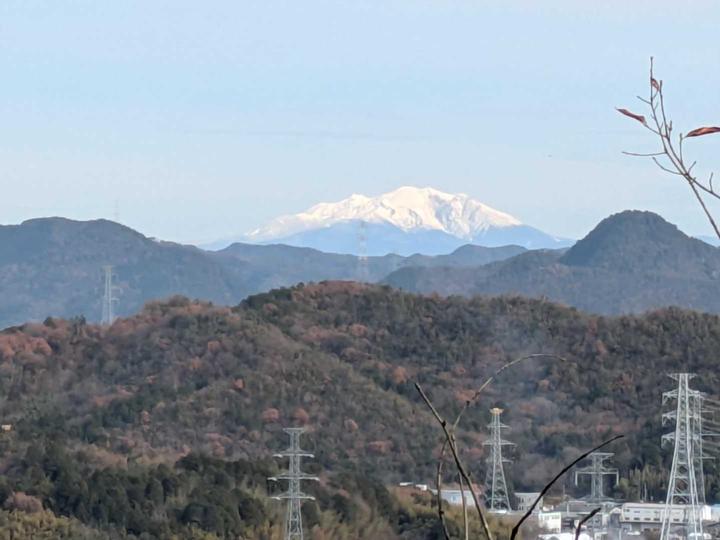 しばらく進むと御嶽山がバッチリ🏔️