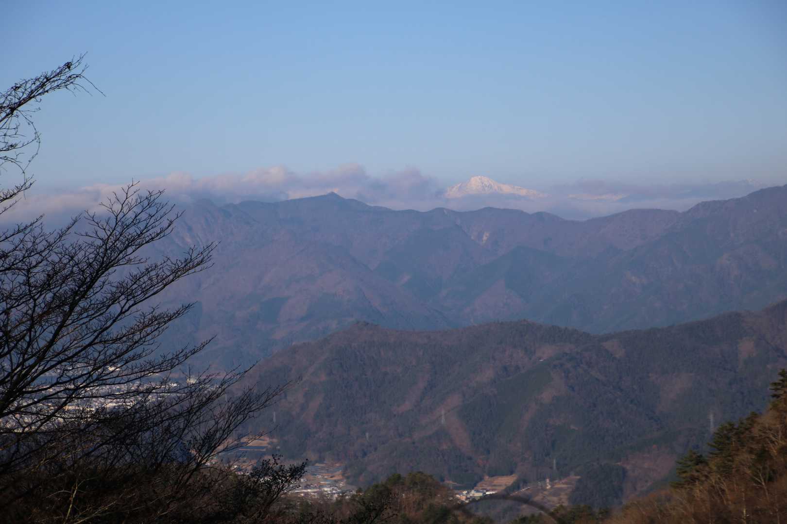 奥に真っ白な北岳が〜(´∀｀)