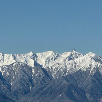 ヤリ！と常念岳。