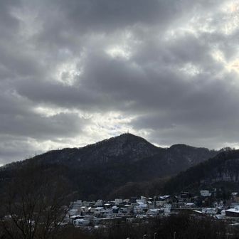 旭山記念公園から見る藻岩山