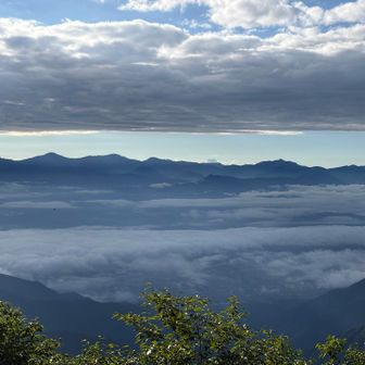ロープウェイ降りての絶景①遠くに富士山見えた！