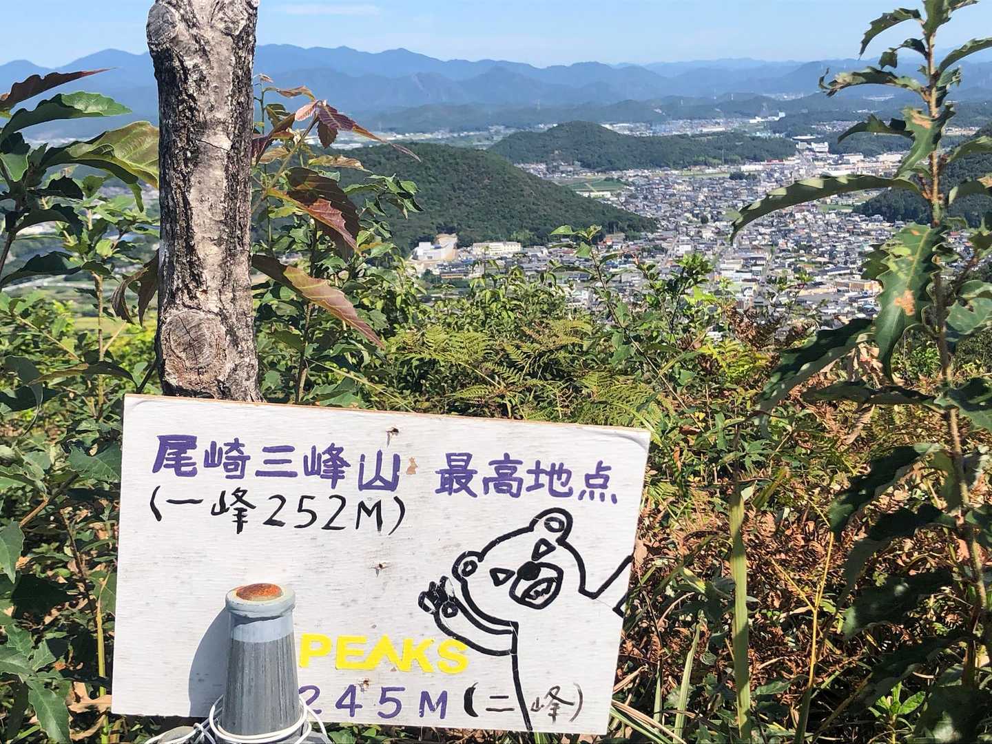 権現山西町登り口-権現山-三峰山遊歩道中央口-三峰山 周回コースの写真