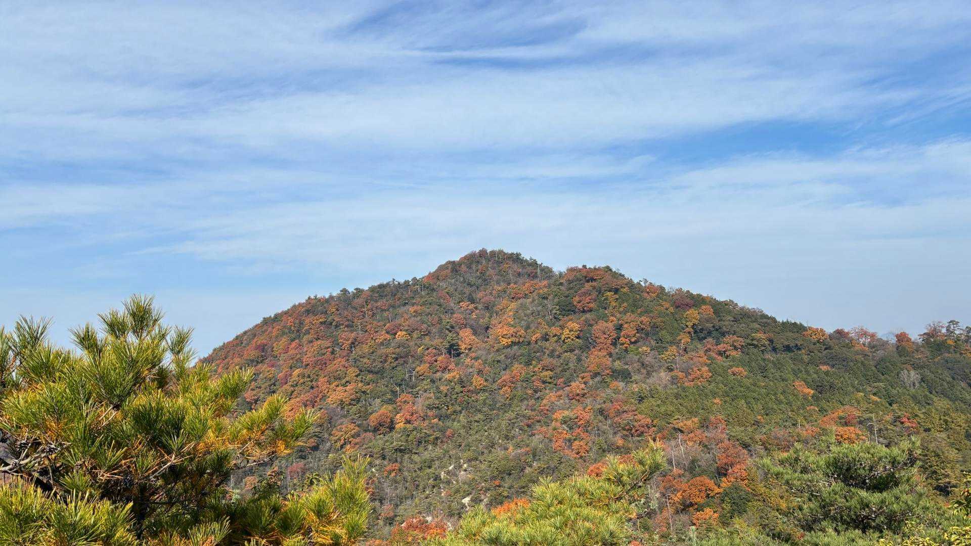 先ほどの鶏冠山〜紅葉🍁いいね〜🤩