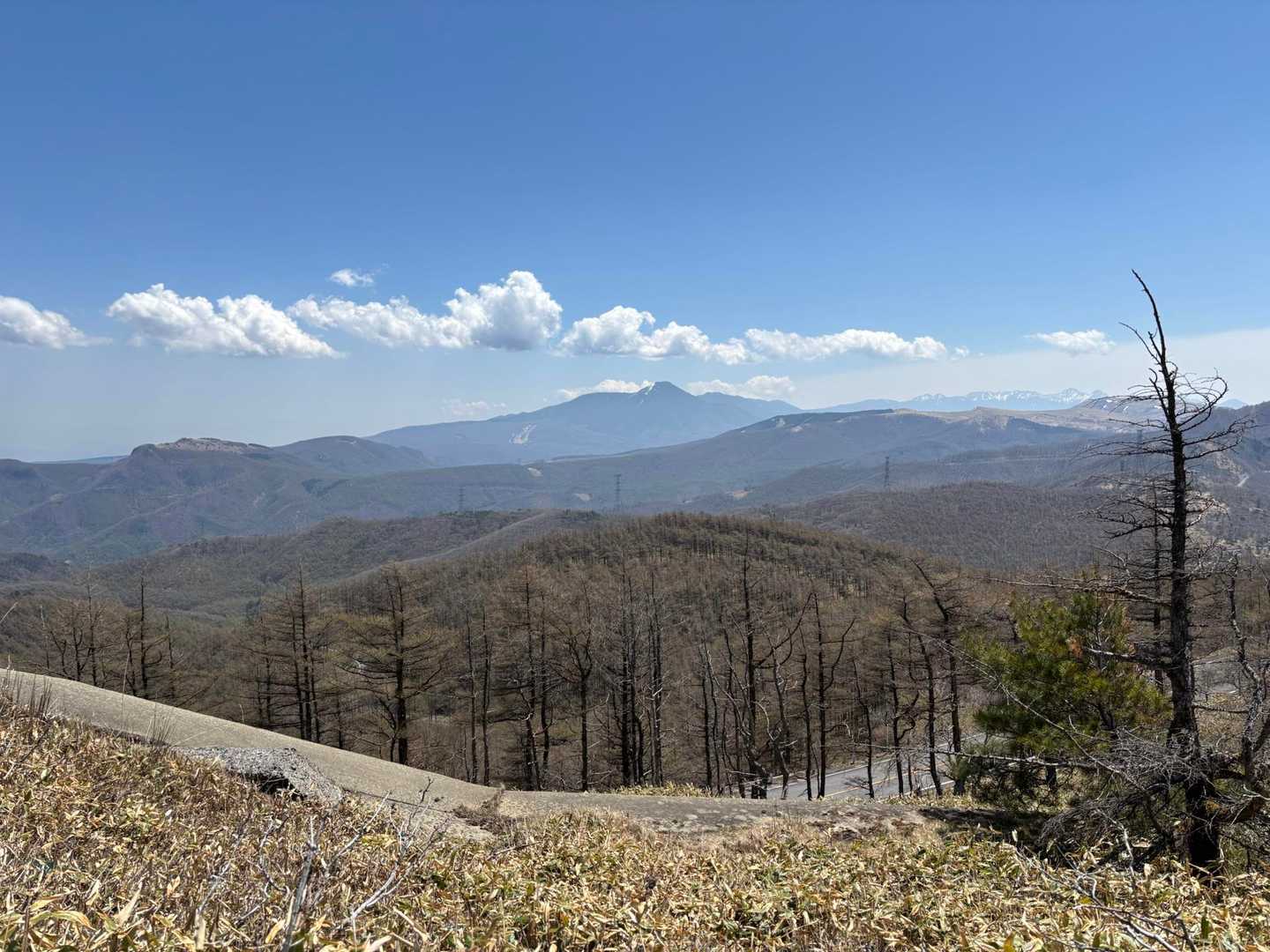 蓼科山がきれいに見えてます。プリン🍮のようです。肉眼だと迫力がありますが、写真だと小さいですね。ほかがイマイチなのでこれをカバー写真にします。