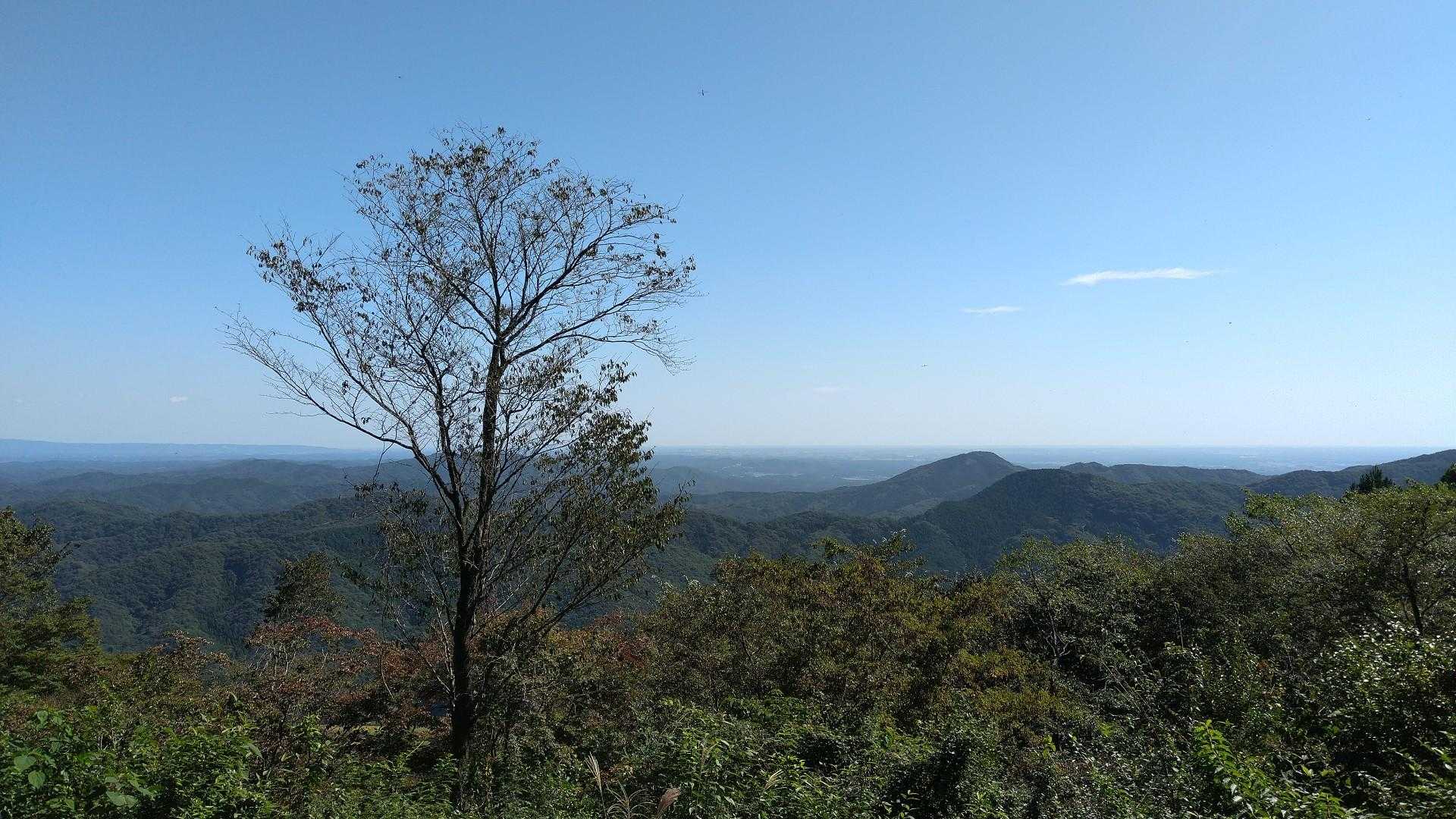 雨巻山頂からの眺め。