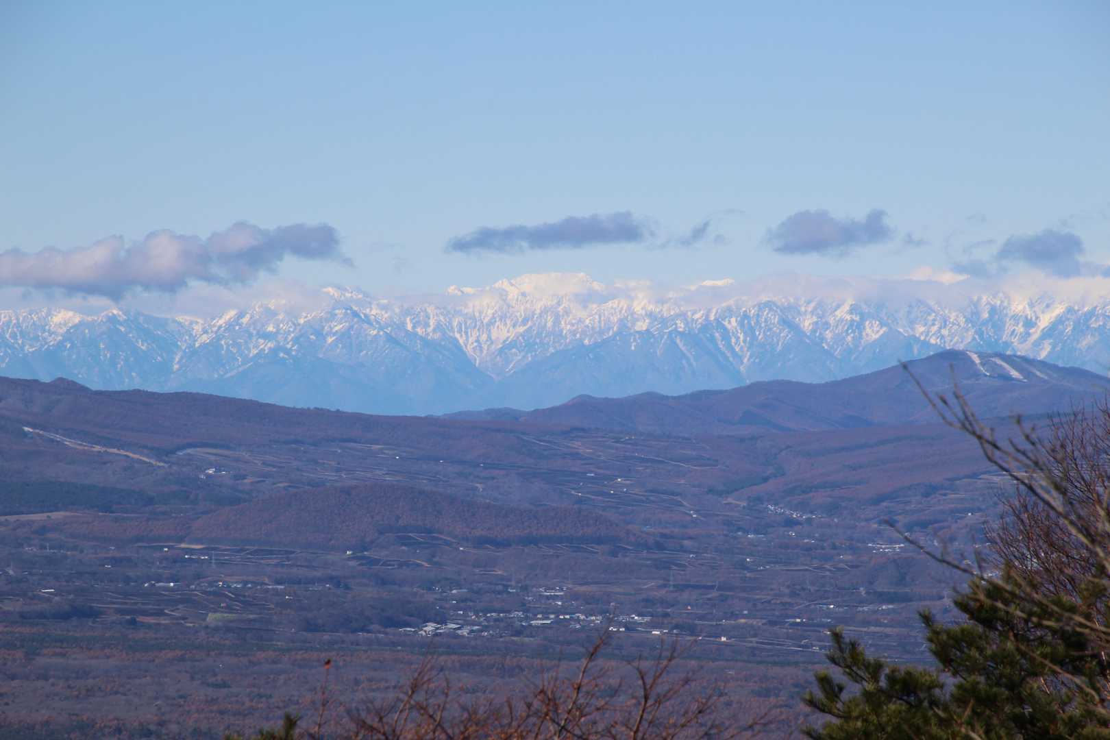 北アルプス。すっかり雪化粧